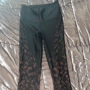 Lululemon orange printed leggings